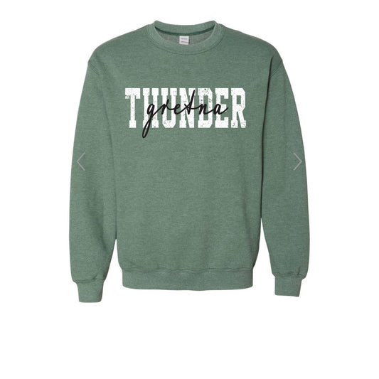 THUNDER LAYERED Heather Green Crewneck [ADULT]