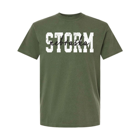 STORM LAYERED Dark Olive Tee [ADULT]
