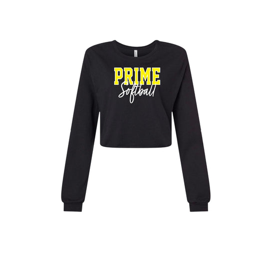 PRIME OUTLINE Black Crop Long Sleeve [ADULT]