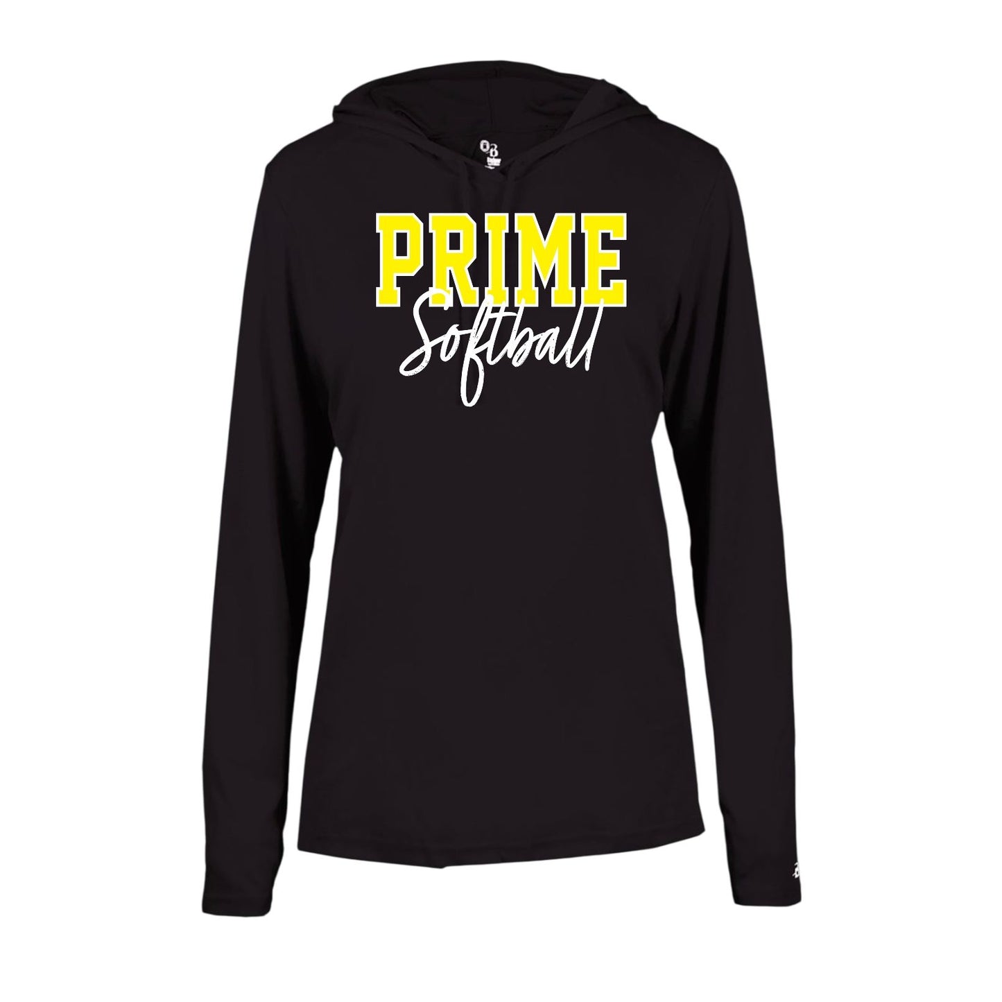 PRIME OUTLINE Women's Black Long Sleeve with Hood [ADULT]