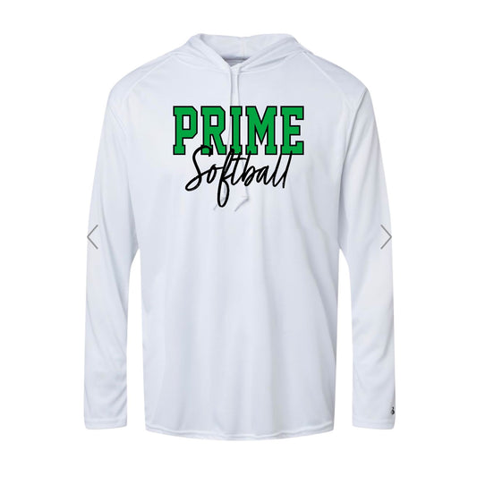 PRIME OUTLINE White Long Sleeve with Hood [ADULT]