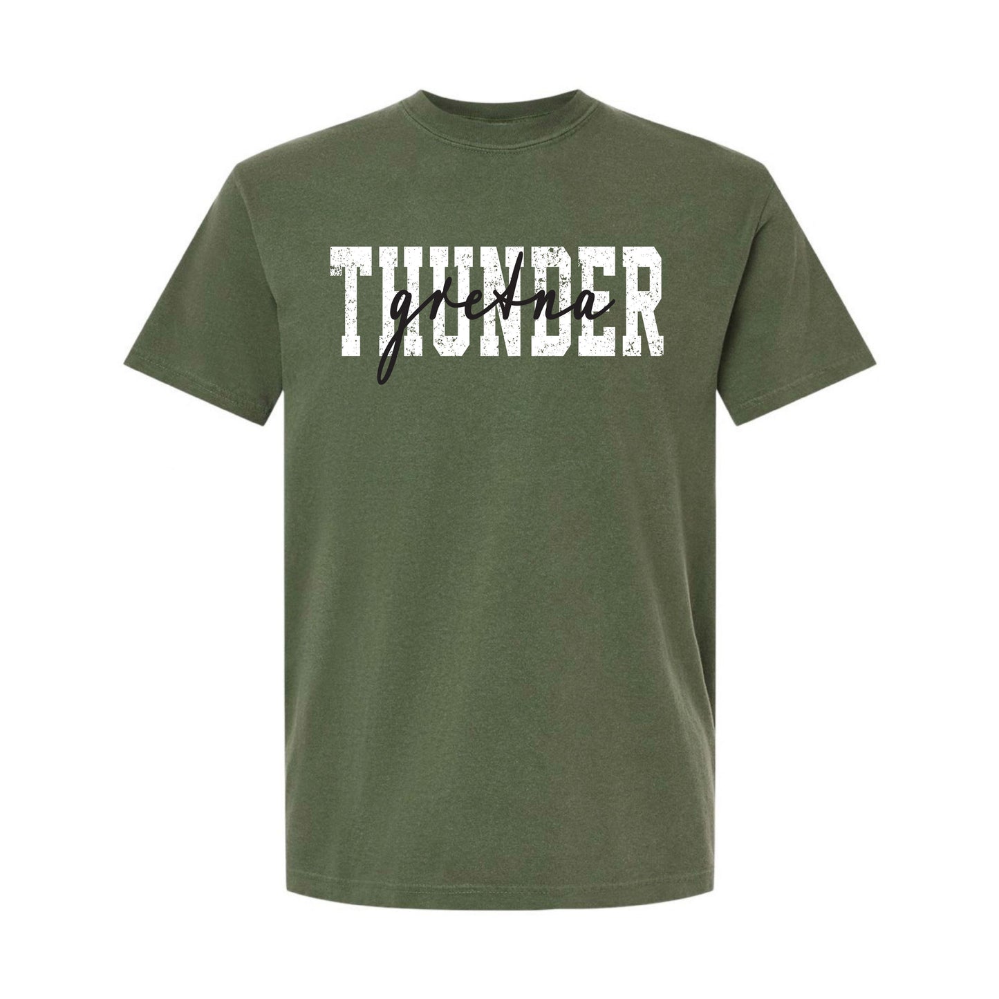 THUNDER LAYERED Dark Olive Tee [ADULT]