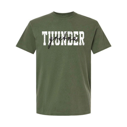 THUNDER LAYERED Dark Olive Tee [ADULT]