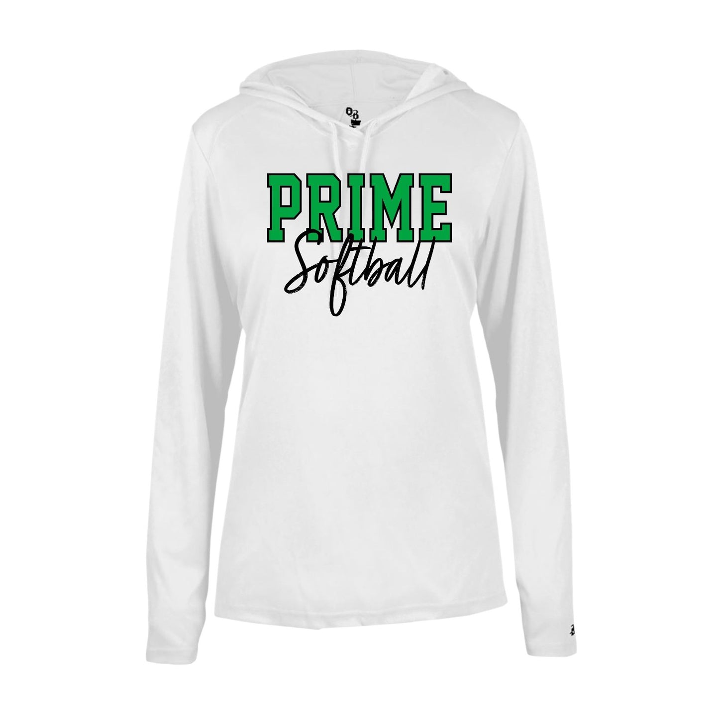 PRIME OUTLINE Women's White Long Sleeve with Hood [ADULT]
