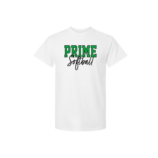 PRIME OUTLINE White Cotton Tee [YOUTH]