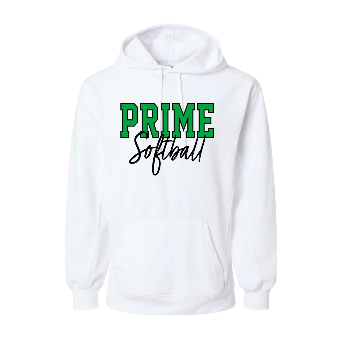 PRIME OUTLINE White Sport Performance Hoodie [ADULT]