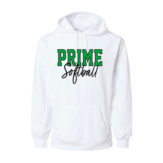 PRIME OUTLINE White Sport Performance Hoodie [ADULT]