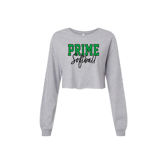 PRIME OUTLINE Heather Crop Long Sleeve [ADULT]