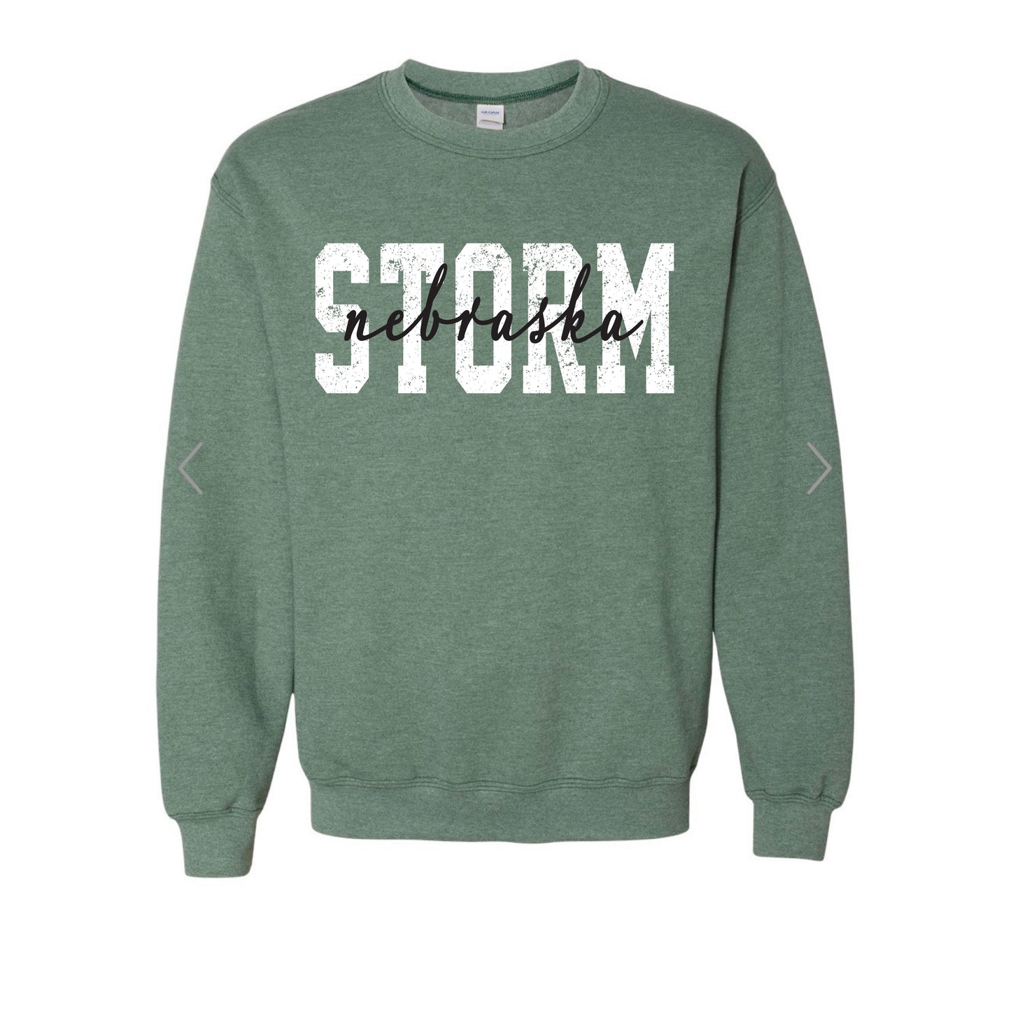 STORM LAYERED Heather Green Crewneck [ADULT]