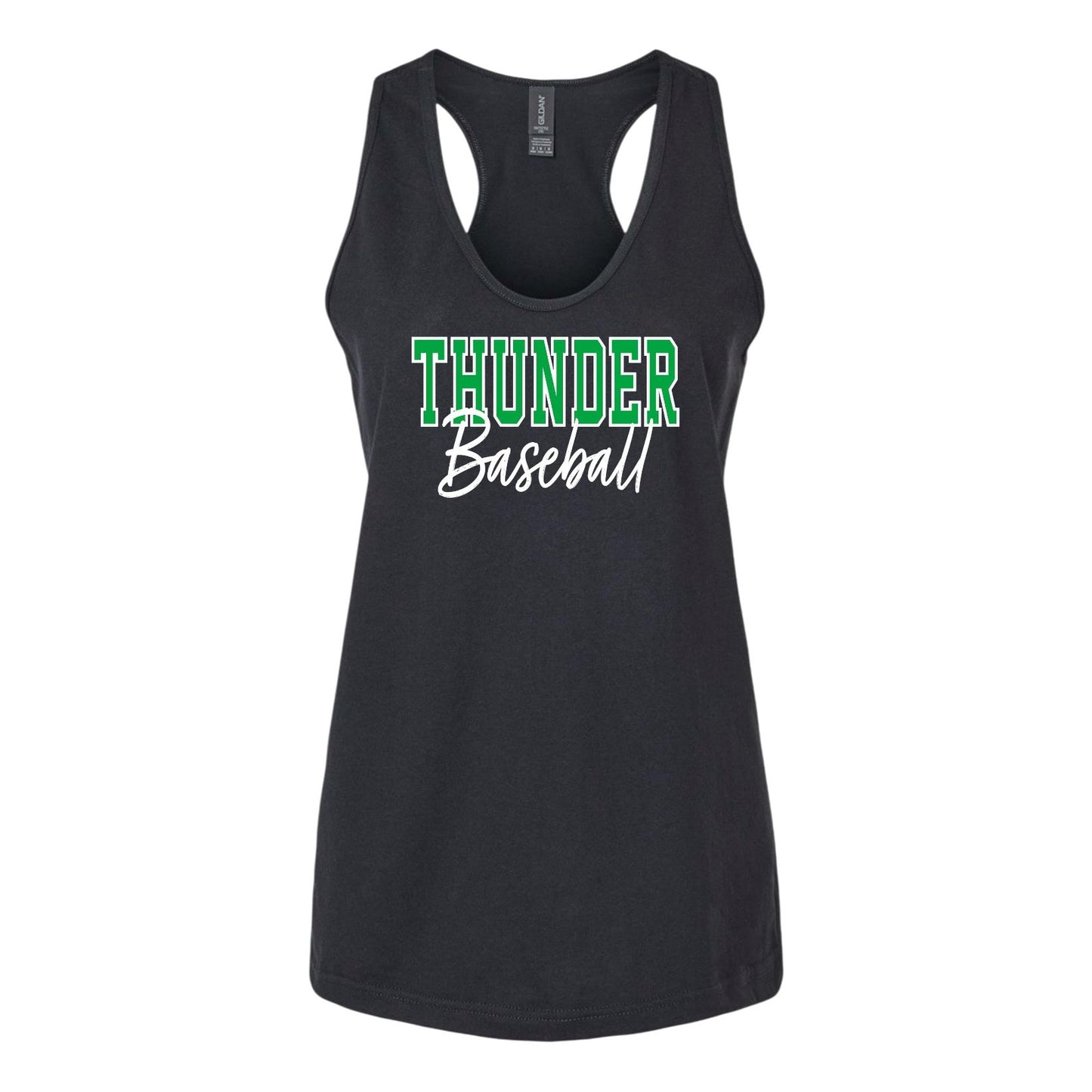 THUNDER OUTLINE Women's Black Tank Top [ADULT]