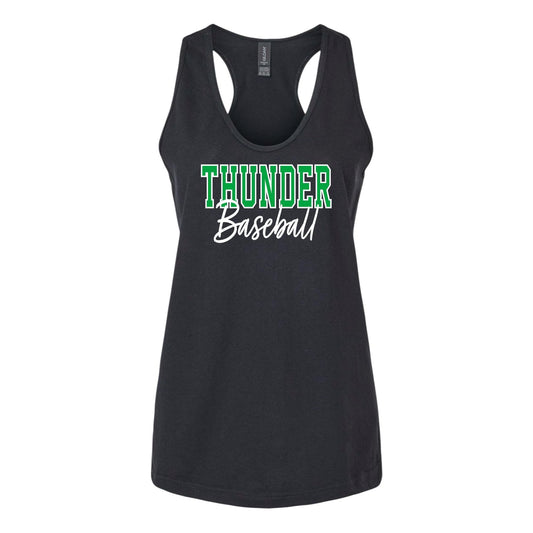 THUNDER OUTLINE Women's Black Tank Top [ADULT]