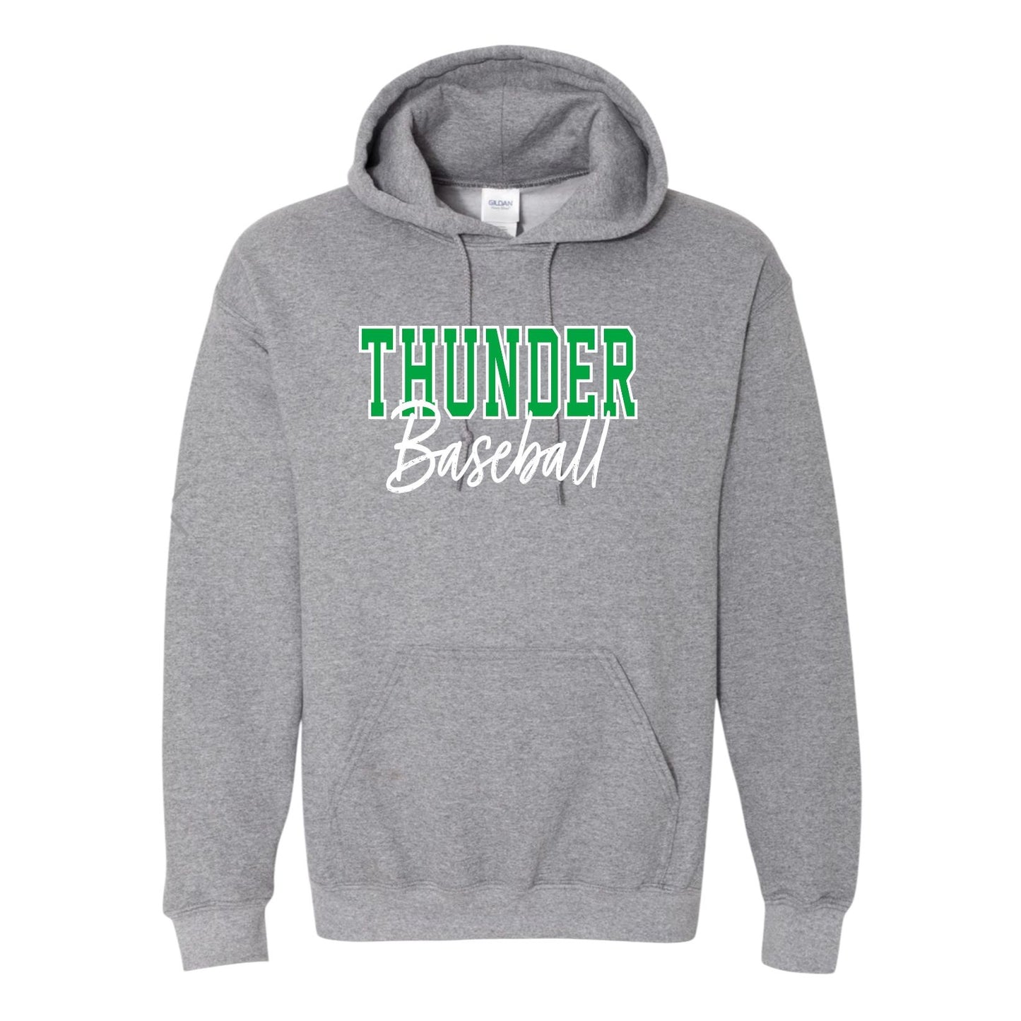 THUNDER OUTLINE Heather Grey Hoodie [ADULT]