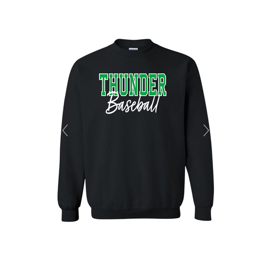THUNDER OUTLINE Black Crewneck [ADULT]