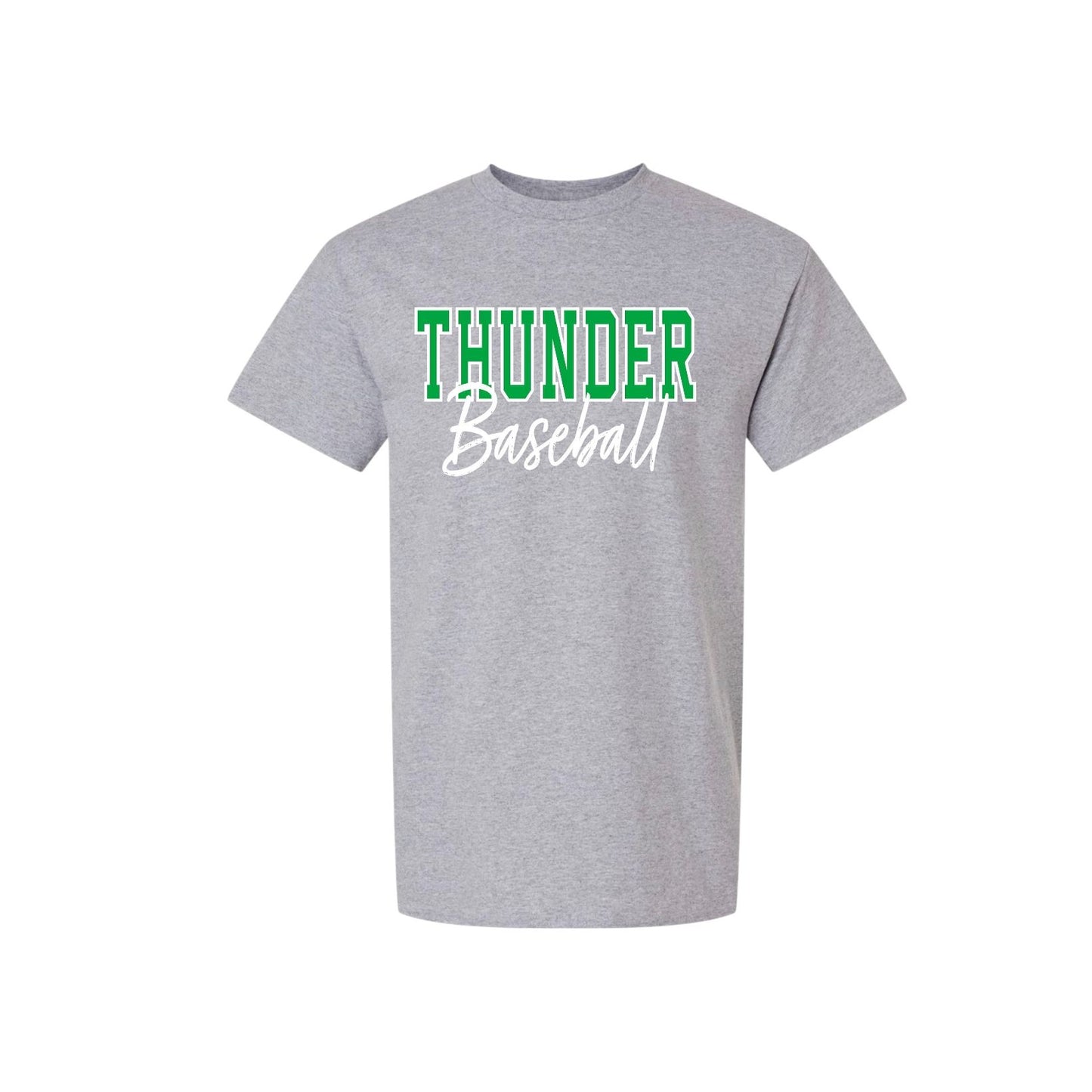 THUNDER OUTLINE Sport Grey Cotton Tee [ADULT]