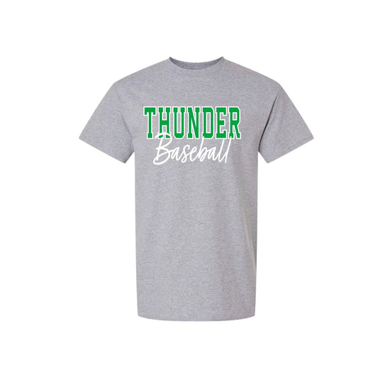 THUNDER OUTLINE Sport Grey Cotton Tee [ADULT]