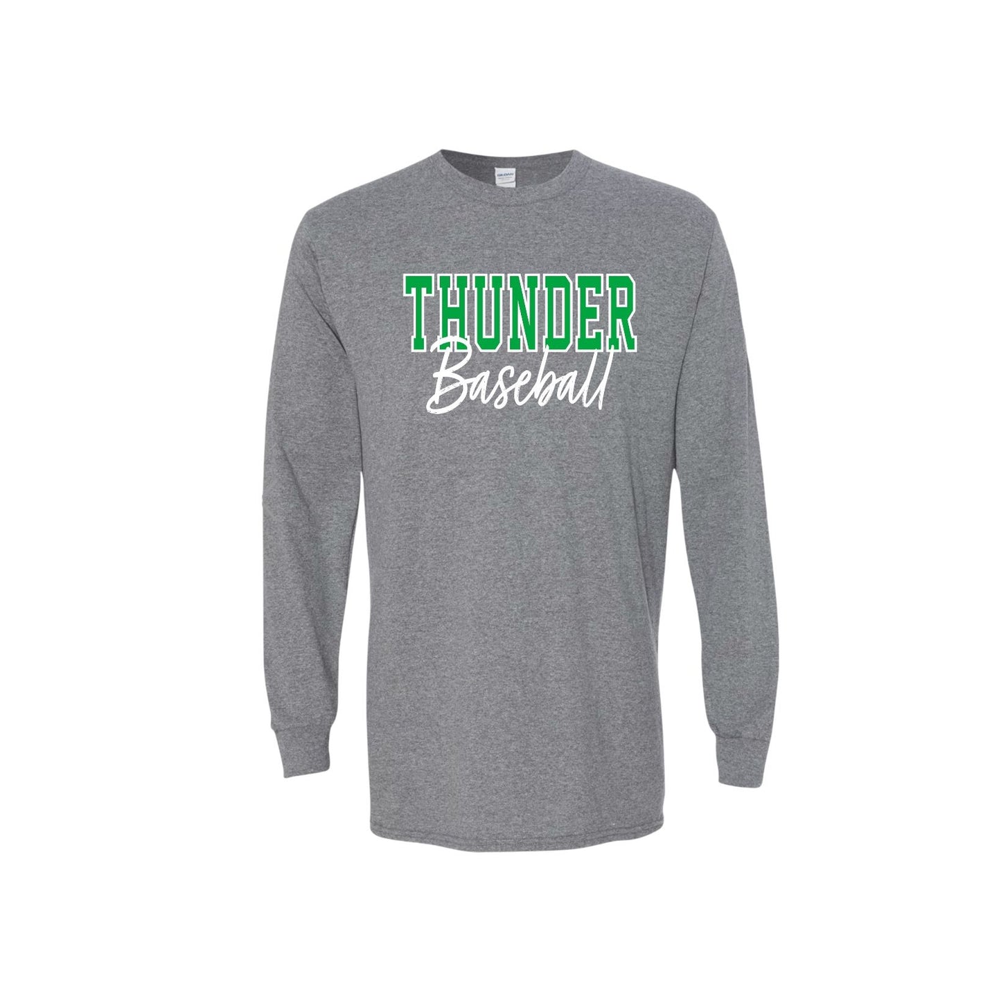 THUNDER OUTLINE Grey Long Sleeve [YOUTH]