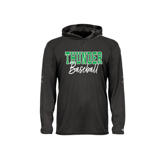 THUNDER OUTLINE Black Long Sleeve with Hood [ADULT]