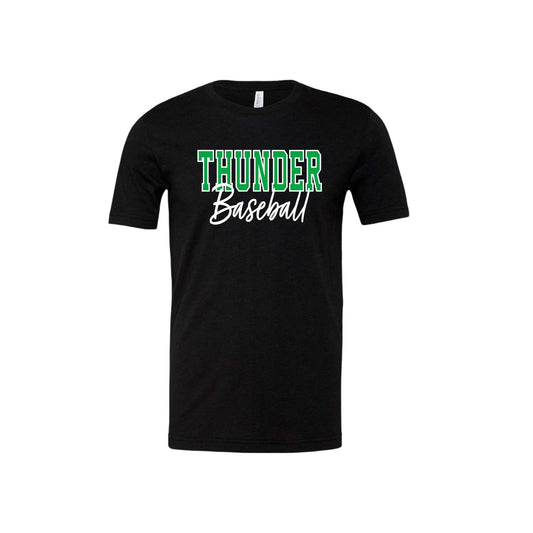 THUNDER OUTLINE Black Tee [ADULT]