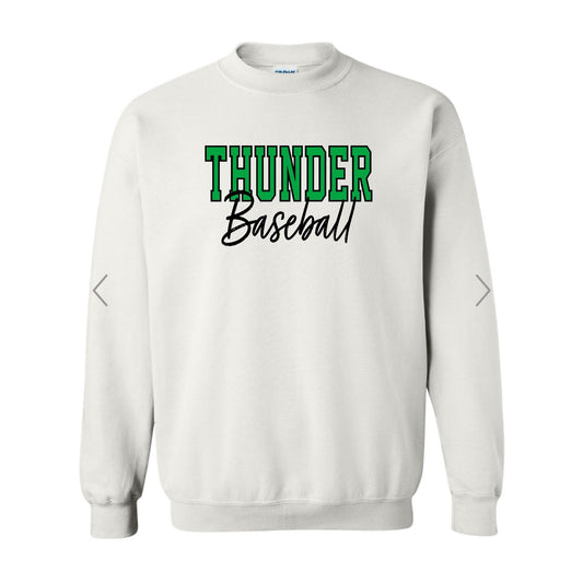 THUNDER OUTLINE White Crewneck [ADULT]