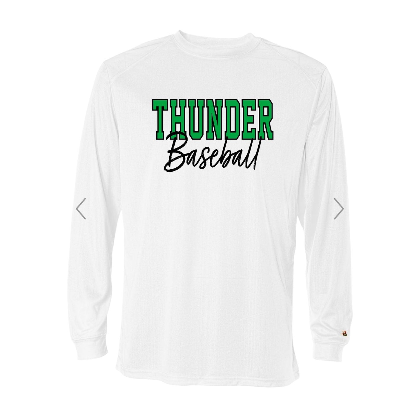 THUNDER OUTLINE White Sport Long Sleeve [ADULT]