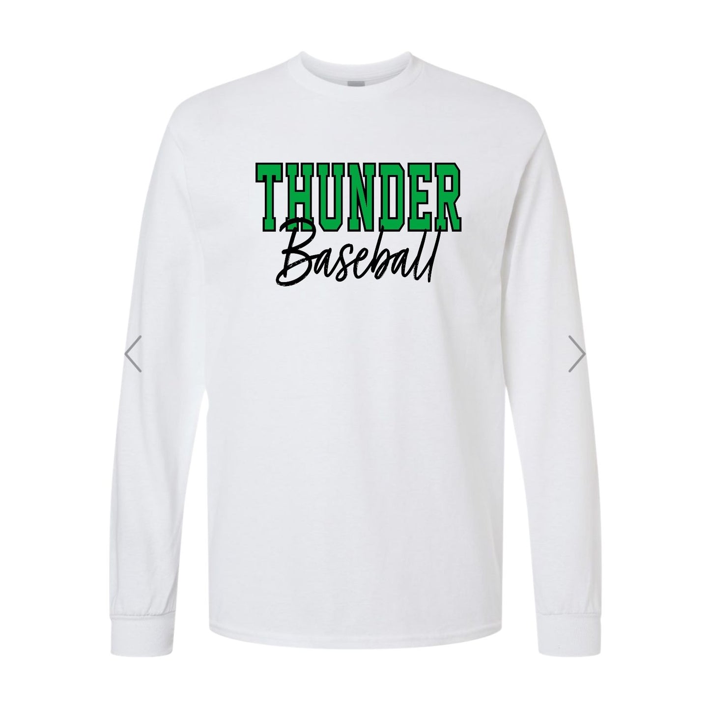 THUNDER OUTLINE White Long Sleeve [YOUTH]