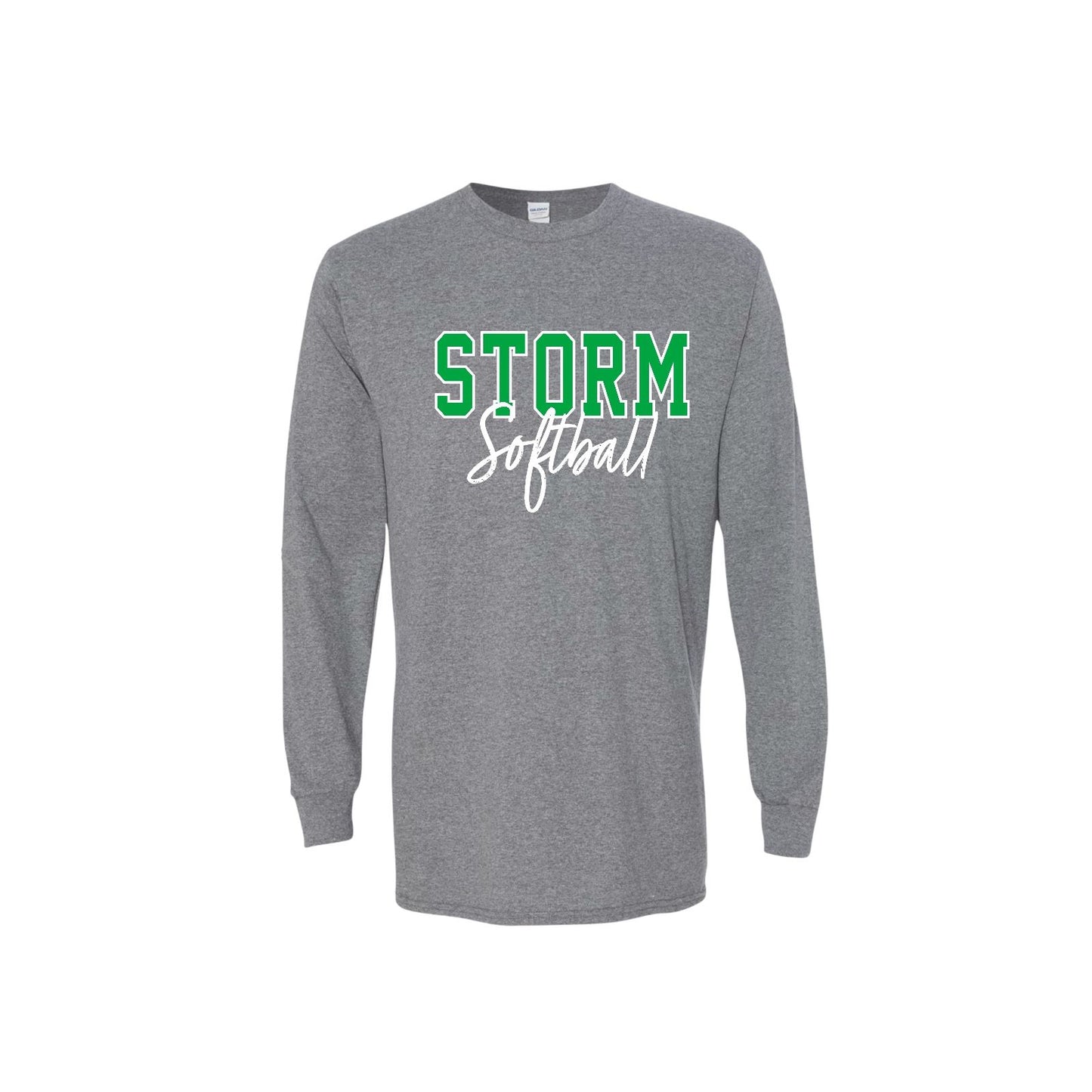STORM OUTLINE Heather Grey Long Sleeve Tee [ADULT]