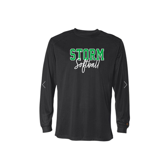 STORM OUTLINE Black Sport Long Sleeve [ADULT]