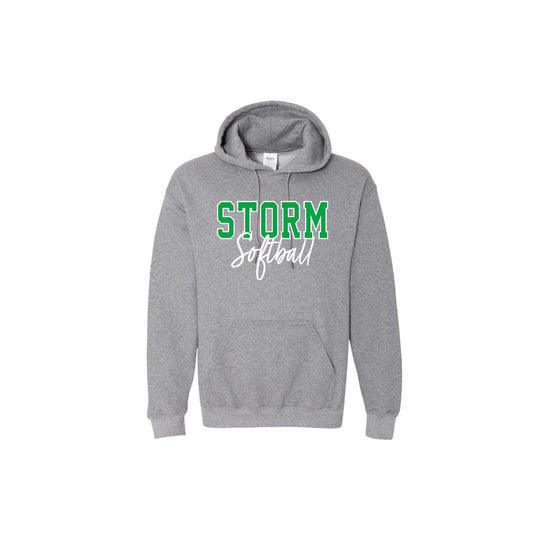 STORM OUTLINE Heather Grey Hoodie [ADULT]