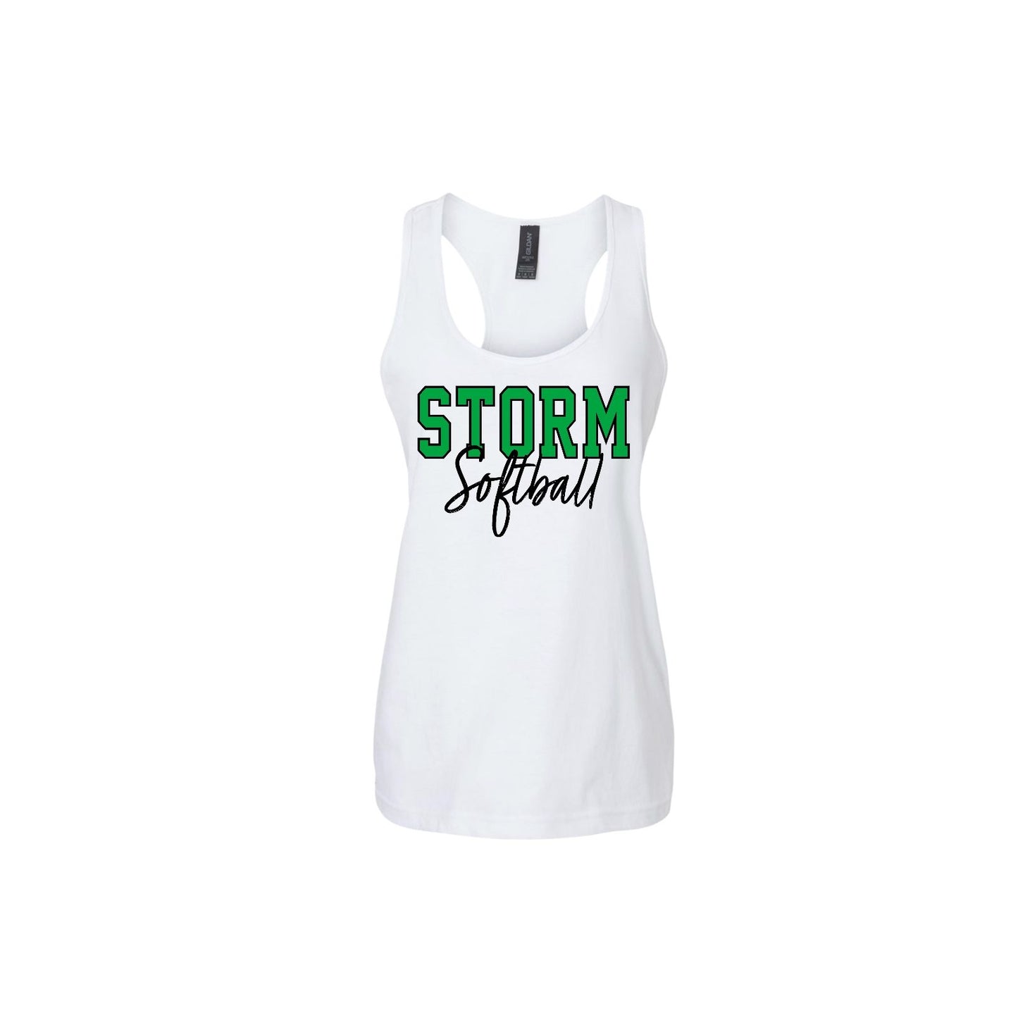 STORM OUTLINE Women's White Tank Top [ADULT]