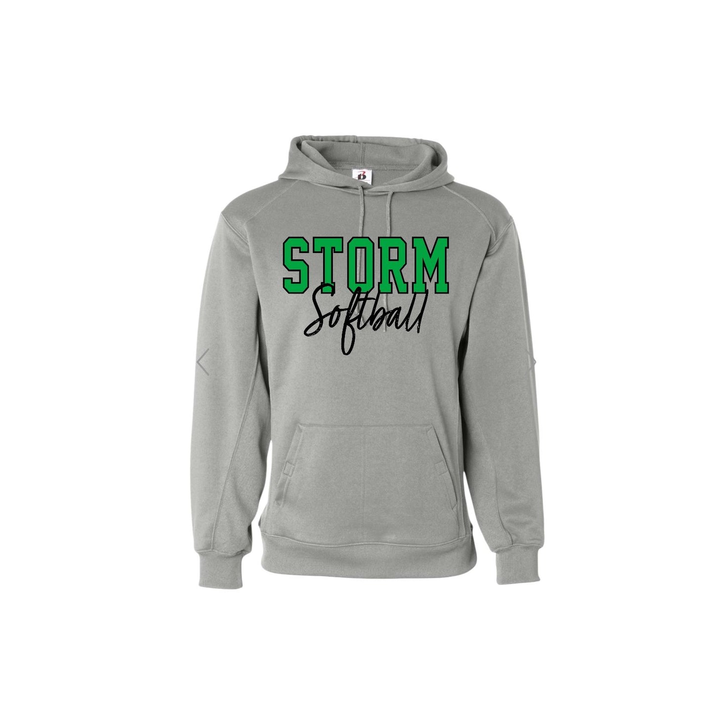 STORM OUTLINE Grey Sport Performance Hoodie [ADULT]