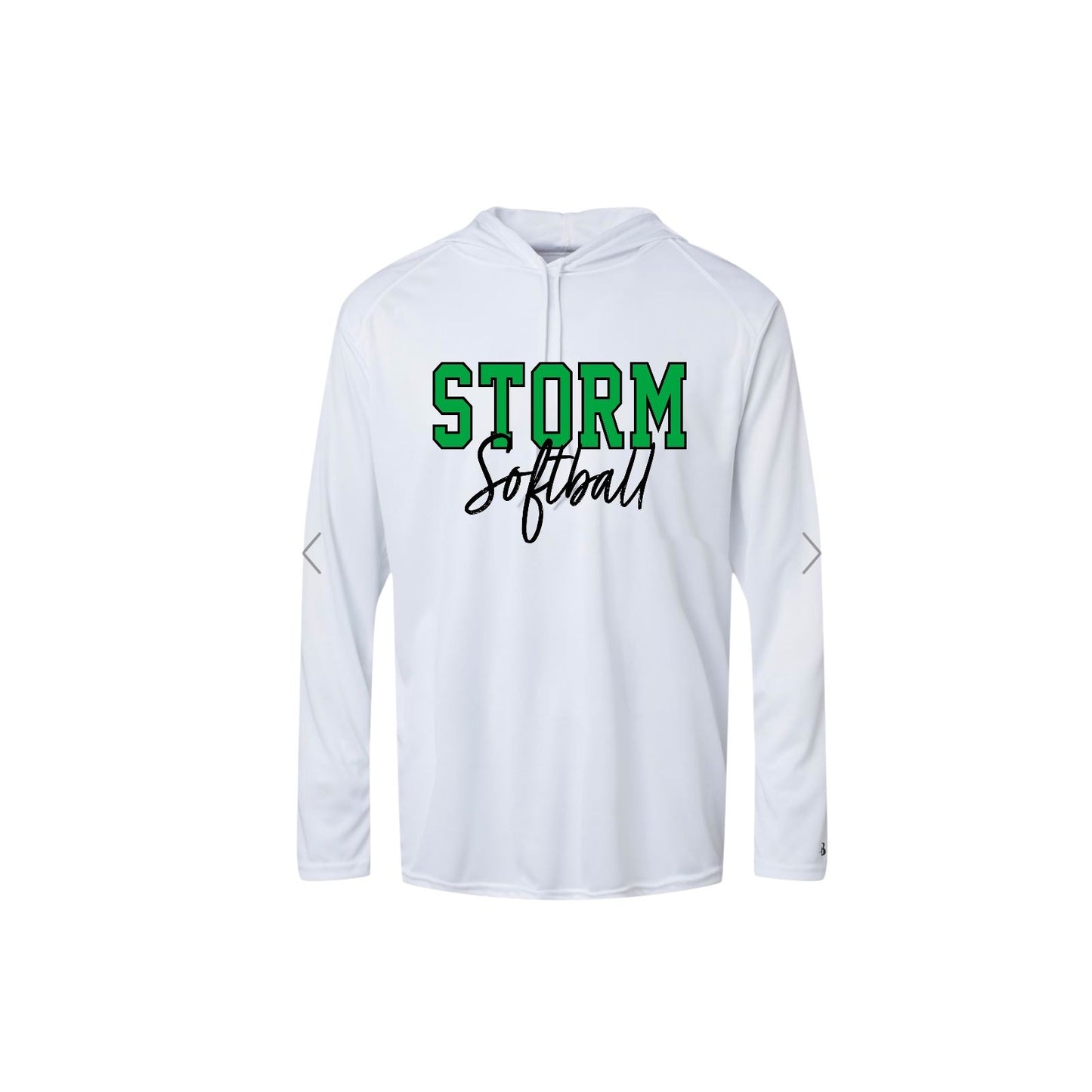 STORM OUTLINE White Long Sleeve with Hood [ADULT]
