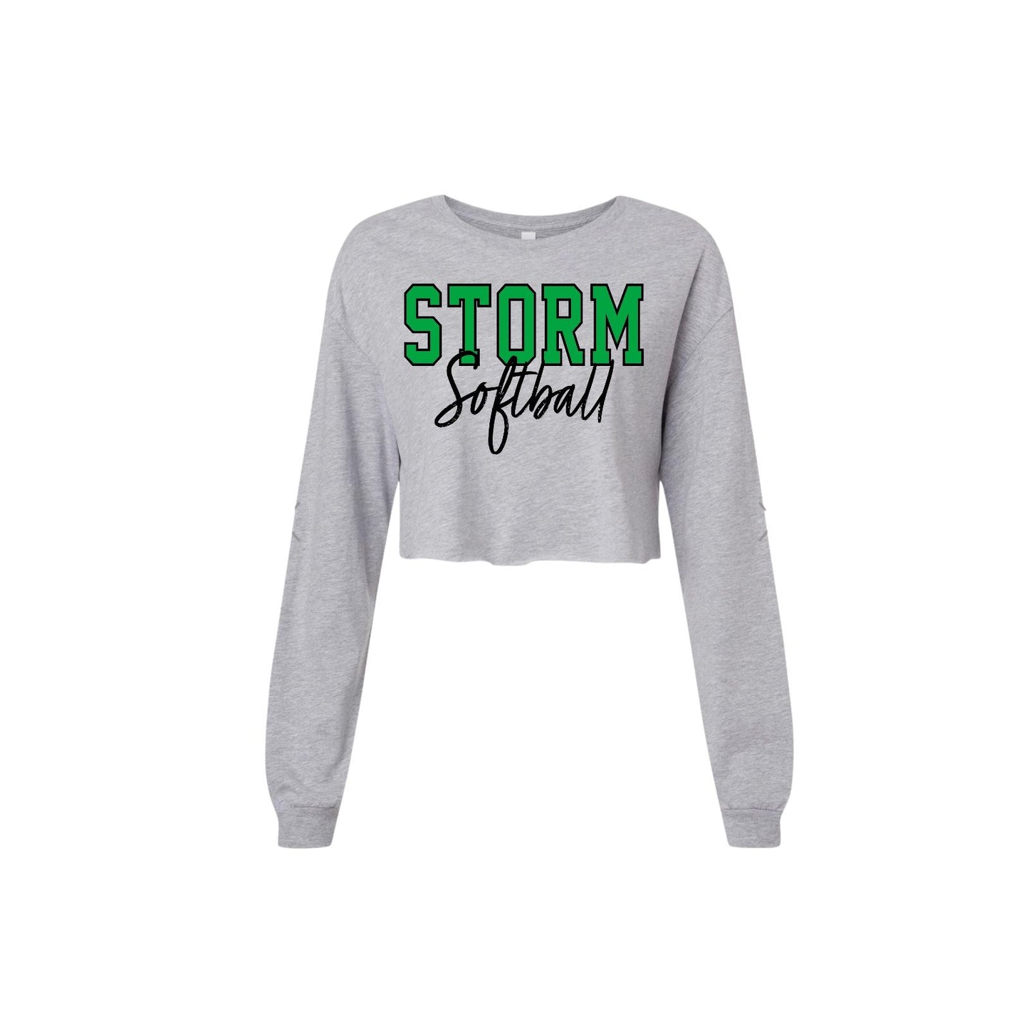 STORM OUTLINE Heather Crop Long Sleeve [ADULT]