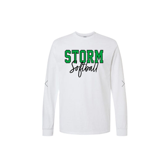 STORM OUTLINE White Long Sleeve [YOUTH]
