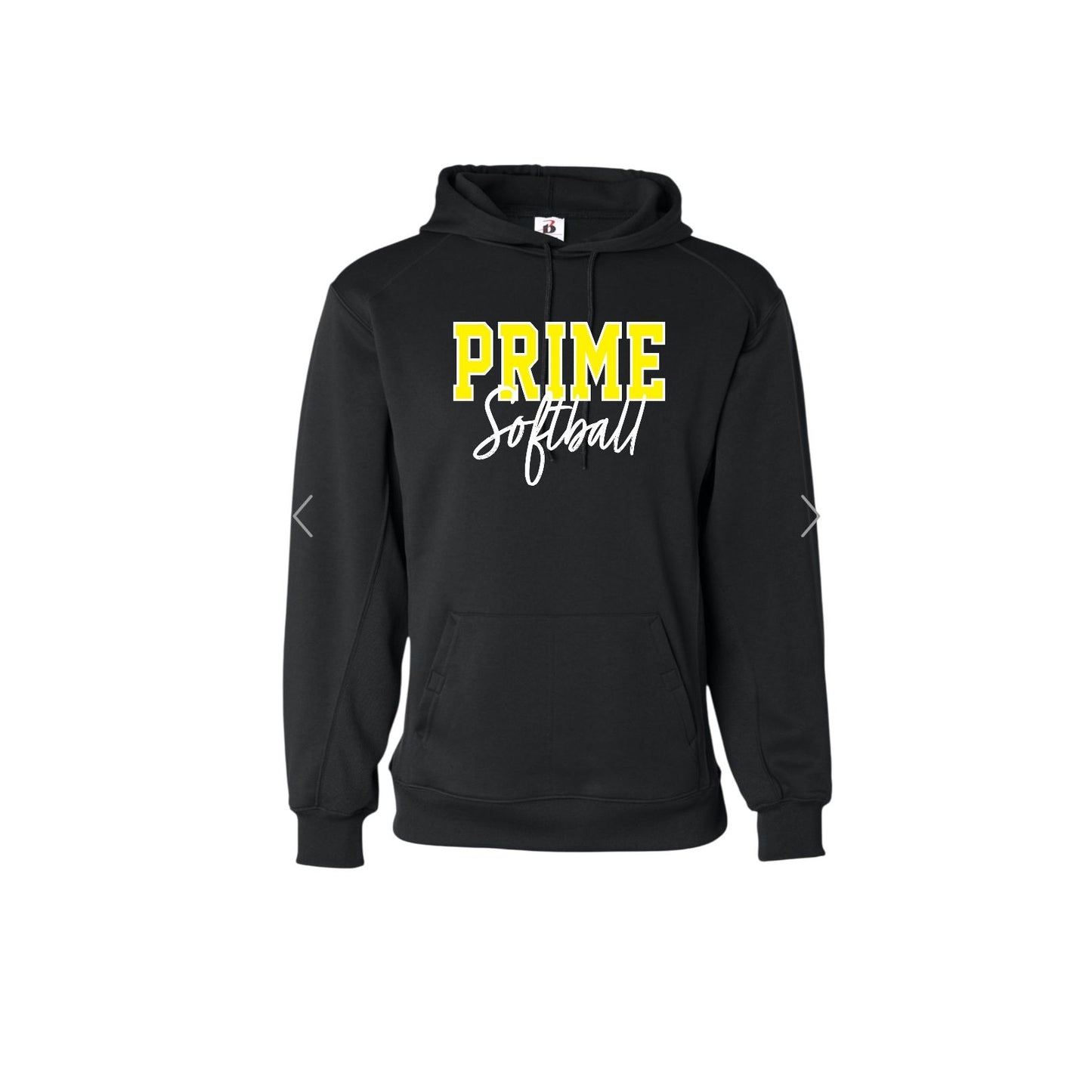 PRIME OUTLINE Black Sport Performance Hoodie [ADULT]