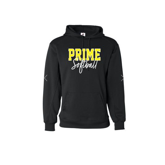 PRIME OUTLINE Black Sport Performance Hoodie [ADULT]