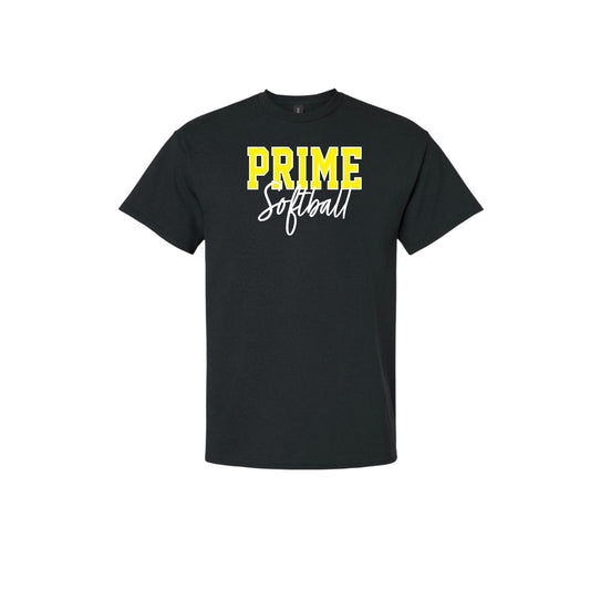 PRIME OUTLINE Black Cotton Tee [YOUTH]
