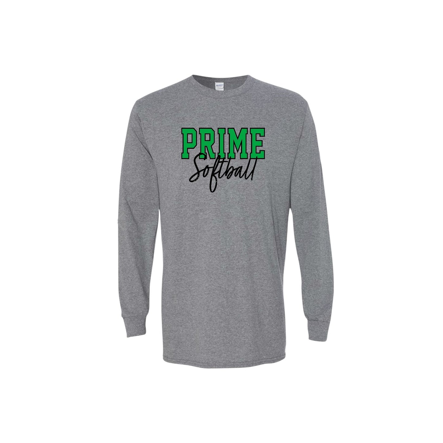 PRIME OUTLINE Heather Grey Long Sleeve Tee [ADULT]