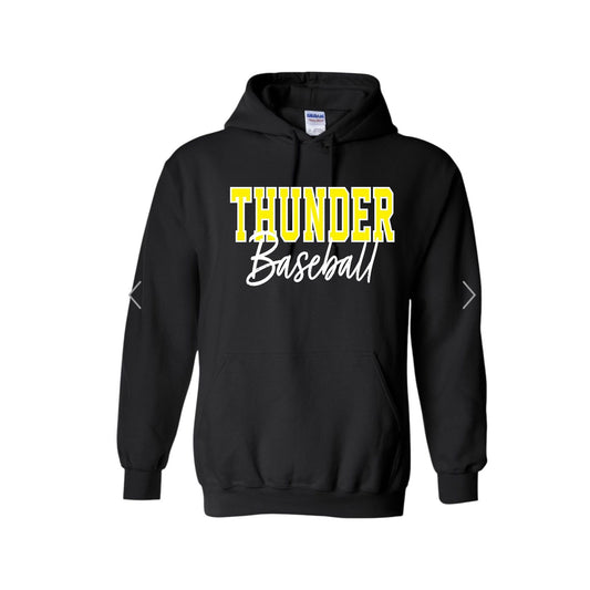 THUNDER YELLOW OUTLINE Black Hoodie [ADULT]