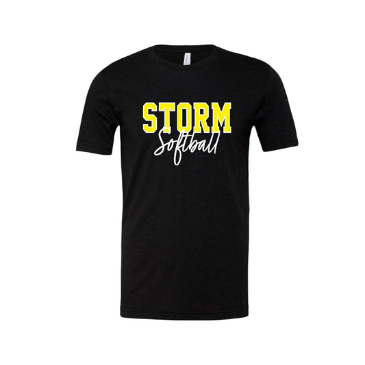 STORM YELLOW OUTLINE Black Tee [ADULT]
