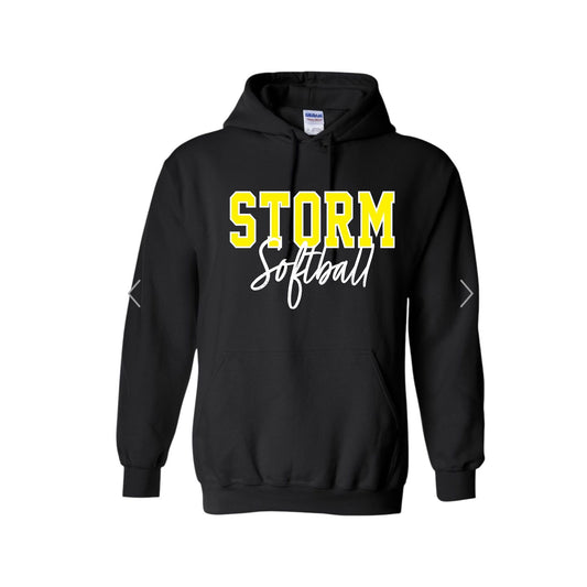 STORM YELLOW OUTLINE Black Hoodie [ADULT]